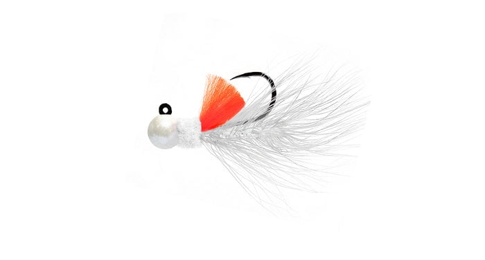 AEROJIG STEELHEAD, TROUT, CRAPPIE JIG WOOLY BGR - RED/BLK 1/8 OZ