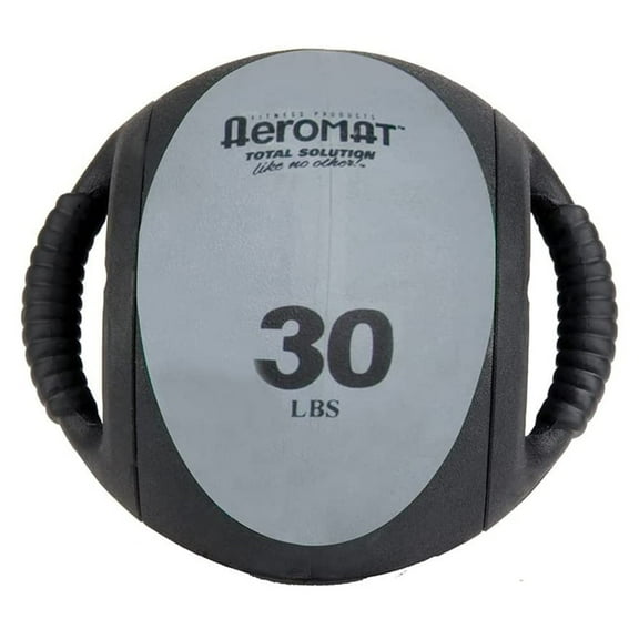 AEROMAT  Dual Grip Power Medicine Ball Grey 30 lbs