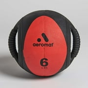 AEROMAT Dual Grip Power Medicine Ball Red 6 lbs
