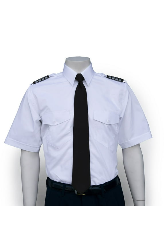 AEROPhoenix Professional Pilot Shirt, Men's White Short Sleeve