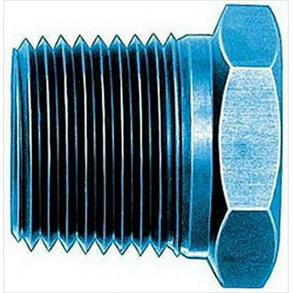 AEROQUIP FCM2142 0.75 & 0.25 In. Blue Anodized Aluminum Pipe Bushing Adapters