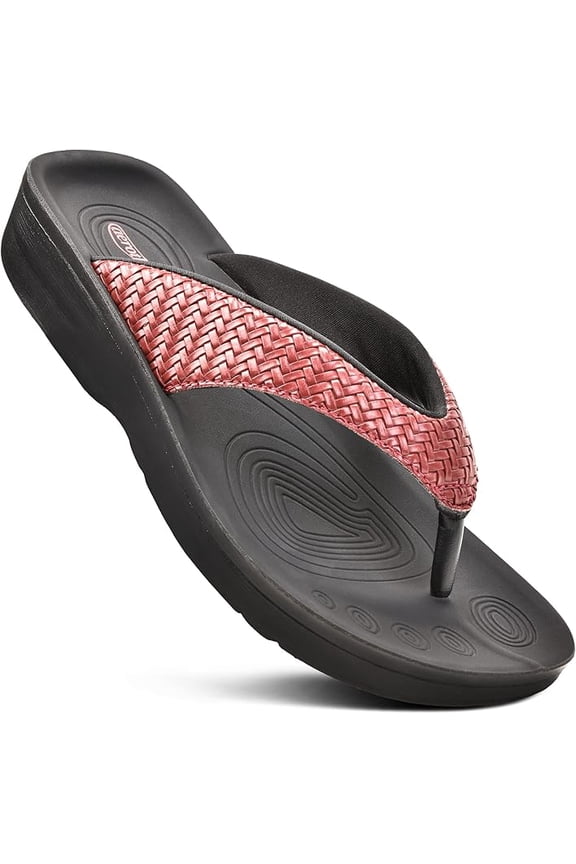 Flip Flops for Women with Arch Support Plantar Fasciitis Orthopedic Cushioned Footbed Comfortable Non-Slip Sole Dressy Casual Recovery Women Sandals
