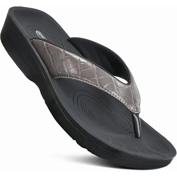 AEROTHOTIC Flip Flops for Women with Arch Support Plantar Fasciitis ...