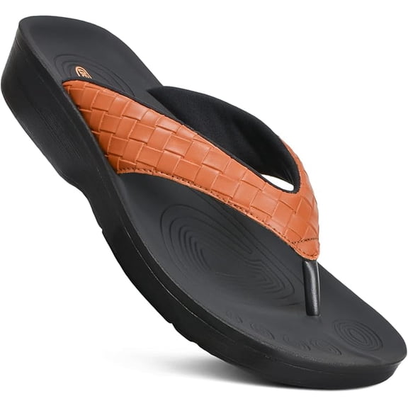 AEROTHOTIC Flip Flops for Women with Arch Support Plantar Fasciitis ...