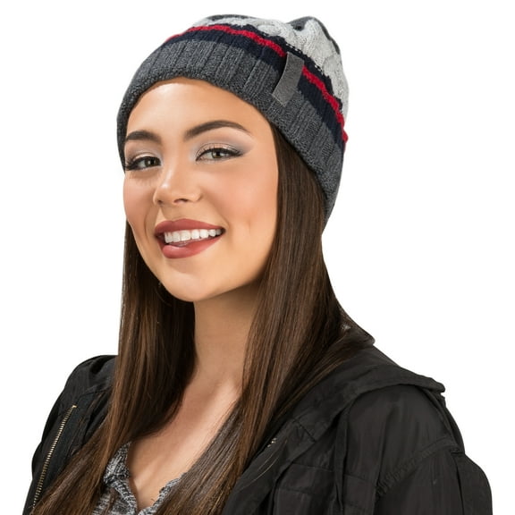 AERUSI Men or Womens Warm Knitted Patriot Beanie [All Season Style] [One Size Fits Most]
