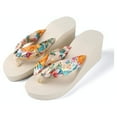 thumbnail image 1 of AERUSI Women's Saki Floral Wedge Sandal Flip Flops, 1 of 7