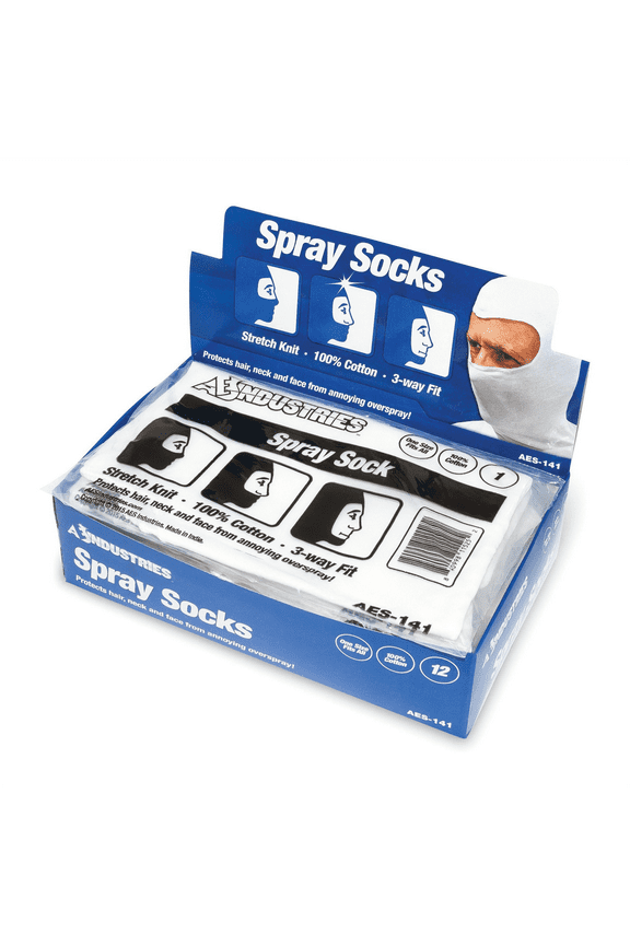 141 Cotton Spray Socks, Protective Hood, Pack of 12