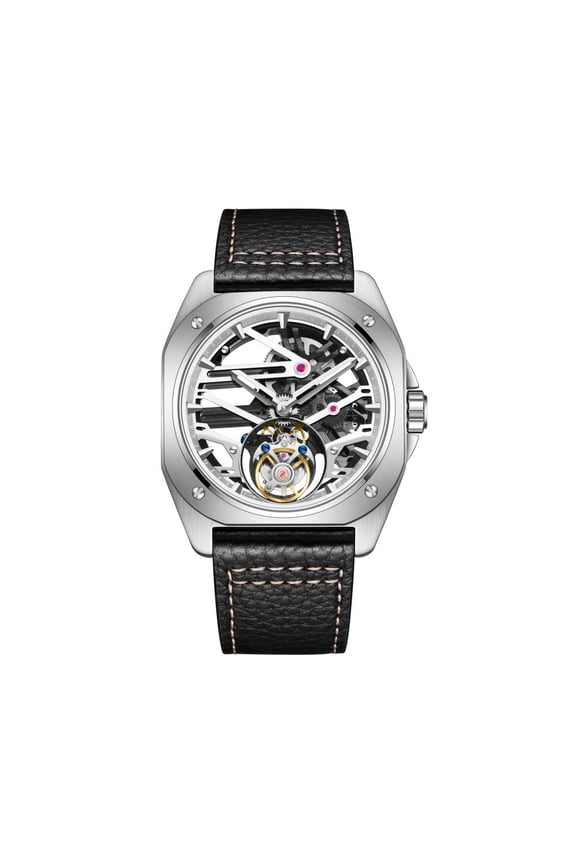 2025 New 7067 Luxury Tourbillon Skeleton Mechanical Luxury Watches Waterproof Watch For Men Movement Sapphire Square Case