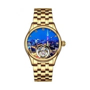 AESOP Flying Tourbillon Skeleton Mechanical Hand Wind Wrist Watch Men Sapphire Crystal Diamond Business Double-sided Hollow Waterproof Clock Man Luminous Steel Leather Wristwatch Chinese Cities Dial