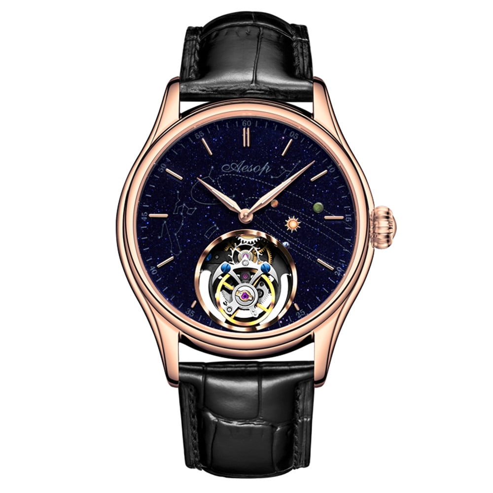 Aesop Tourbillon Skeleton Wrist Watch for Men Nigeria Ubuy