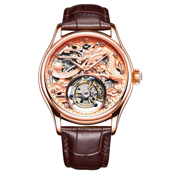 AESOP Men Flying Tourbillon Movement Mechanical Automatic Luxury Watches Wristwatches Skeleton Watch Brand For Man Sapphire