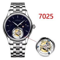 AESOP Mens Luxury Tourbillon Mechanical Sapphire Waterproof Watch Skeleton Tourbillon Movement Mechanical Watches for Men