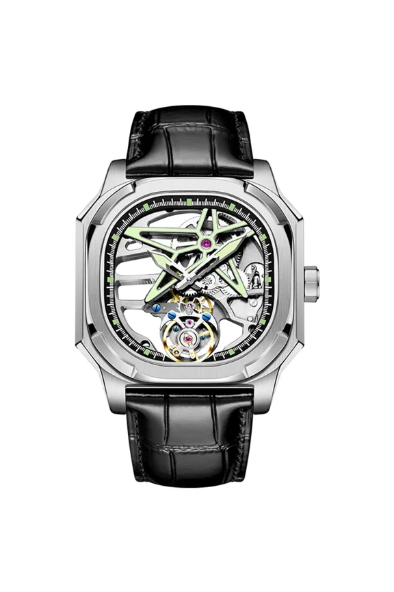 Mens Tourbillon Mechanical Watch for Men Sports Waterproof Wrist Watches Skeleton Fashion Sapphire stainless steel Watch
