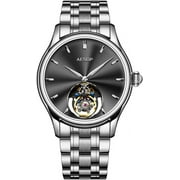 AESOP Off-axis Tourbillon Skeleton Hand-Wind Mechanical Wrist Watch Men Sapphire Crystal Manual Business Dress Clock Man Luminous Stainless Steel Leather