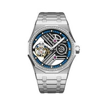 AESOP Real Tourbillon Skeleton Hand Wind Mechanical Wrist Watch Men Sapphire Crystal Diamond Business Dress Hollow Dial Clock Man Super Luminous Stainless Steel