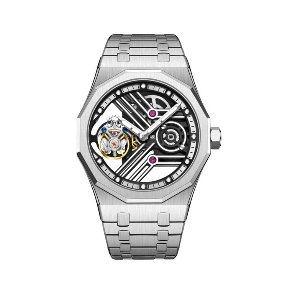 AESOP Real Tourbillon Skeleton Hand Wind Mechanical Wrist Watch Men