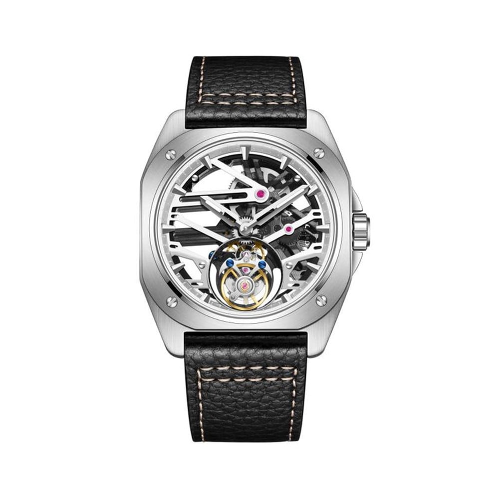 AESOP Real Tourbillon Skeleton Hand Wind Mechanical Wrist Watch Men