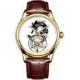 thumbnail image 1 of AESOP Real Tourbillon Skeleton Hand-Wind Mechanical Wrist Watch Men Sapphire Crystal Manual Business Dress Clock Man Luminous Leather Band Ink Dragon Dial, 1 of 10