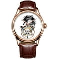 thumbnail image 1 of AESOP Real Tourbillon Skeleton Hand-Wind Mechanical Wrist Watch Men Sapphire Crystal Manual Business Dress Clock Man Luminous Leather Band Ink Dragon Dial, 1 of 5