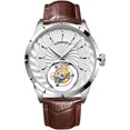 thumbnail image 1 of AESOP Real Tourbillon Skeleton Hand-Wind Mechanical Wristwatch Men Sapphire Crystal Manual Business Dress Watch Clock Man Luminous Leather Band, 1 of 4