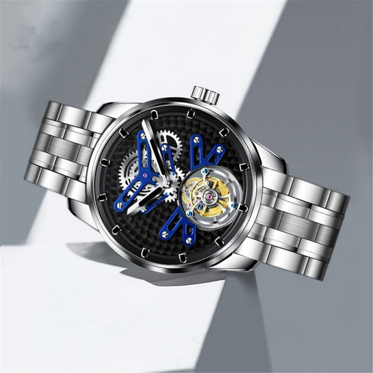 AESOP Stent Tourbillon Skeleton Mechanical Hand-Wind Wrist Watch