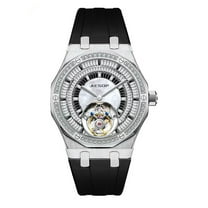 AESOP Tourbillon Skeleton Automatic Self-winding Mechanical Wrist Watch Men Sapphire Crystal Diamond Business Hollow Waterproof Clock Man Luminous Steel Rubber Wristwatch