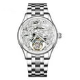 thumbnail image 1 of AESOP Tourbillon Skeleton Pig Dial Mechanical Hand Wind Wrist Watch Men Sapphire Crystal Diamond Business Double-sided Hollow Waterproof Clock Man Luminous Steel Leather Wristwatch, 1 of 5