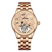 AESOP Tourbillon Skeleton Pig Dial Mechanical Hand Wind Wrist Watch Men Sapphire Crystal Diamond Business Double-sided Hollow Waterproof Clock Man Luminous Steel Leather Wristwatch