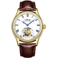 thumbnail image 1 of AESOP Wristwatch Analog Manual Winding Mechanical Watch Men's Stainless Steel and Leather Sapphire Male Skeleton Tourbillon Clock Waterproof, 1 of 5