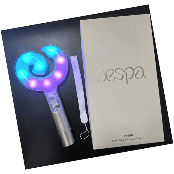 AESPA LIGHTSTICK VER.2 + 4 Photocards, Kpop Fanlight Concert Merch
