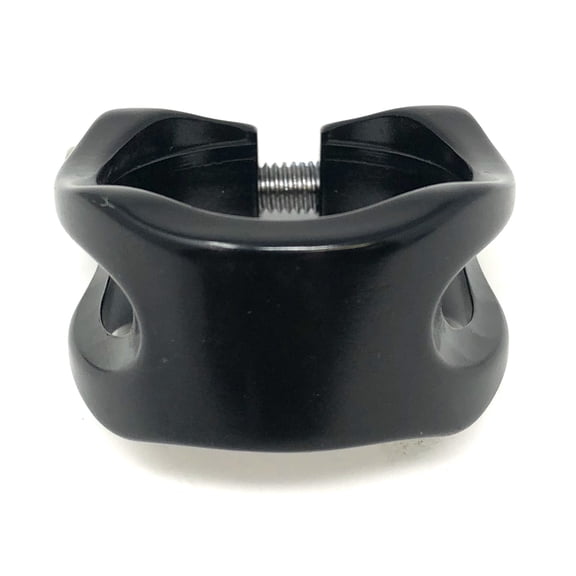 AEST Anodized Aluminum Alloy Bike Seat Saddle Clamp in 31.8mm and 34.9mm (31.8mm, Black (no logo))