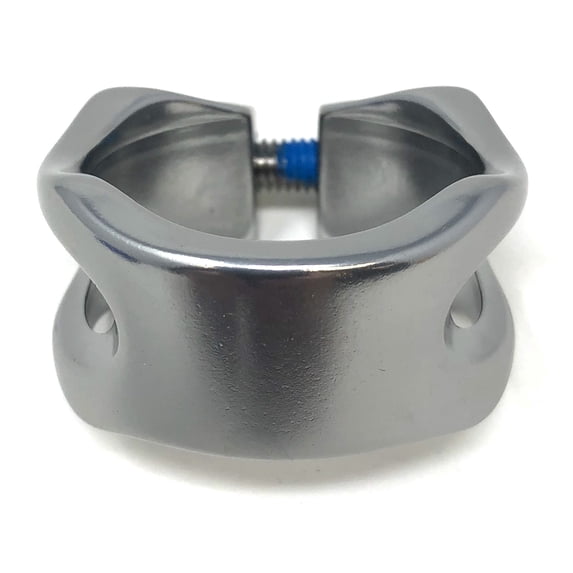 AEST Anodized Aluminum Alloy Bike Seat Saddle Clamp in 31.8mm and 34.9mm (34.9mm, Silver (no logo))