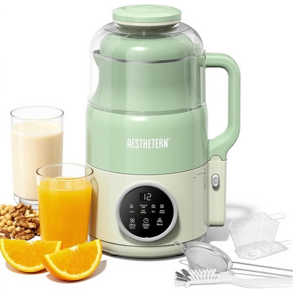 AESTHETERN AES-NMM-GN Nut Milk Maker Machine, High-Speed Blender with 8 Presets