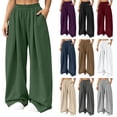 thumbnail image 1 of AESTIVO Women's Loose Fit Joggers, Casual Lounge Pants with Elastic Waist, Active Track Pants for Gym, Walking, Dark Gray L, 1 of 9