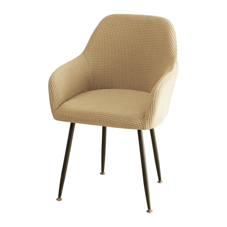 AESTTY 1 PC Dining Room Chair Covers Velvet Curved Back Mid Century Modern Accent Dining Chair Cover Stretch Office Chair Cover Armchair Cover