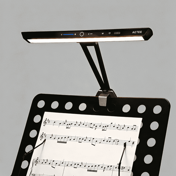 AETEE Music Stand Lights,1.5M Clamp-On Book Light,5200mAh Battery