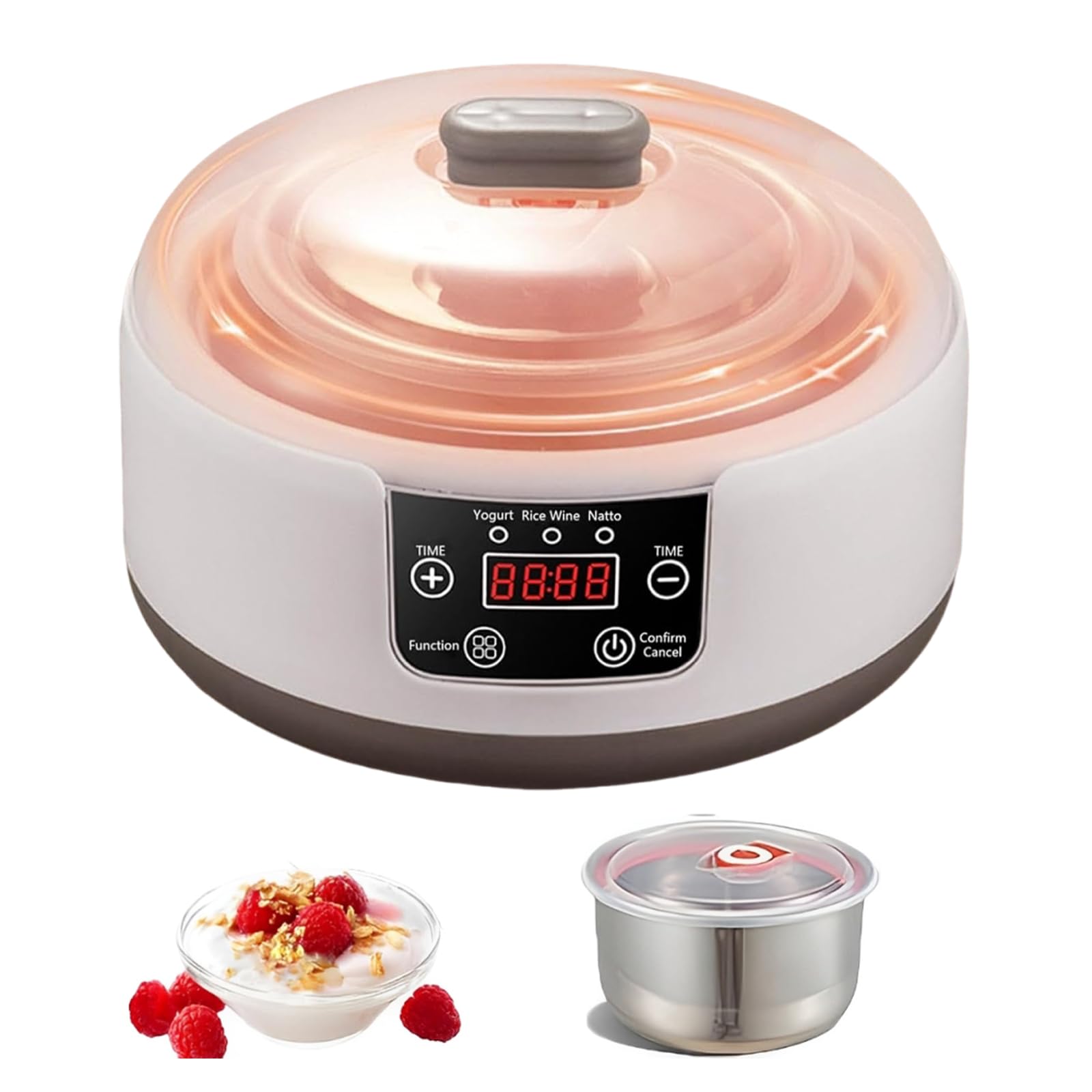 36 Hour Yogurt Maker,Probiotic Yogurt Maker With Temperature Control And 36 Hour Timer,Lcd Display With Constant Temperature,Multi-Function Yogurt Machine Use For Yogurt Handmade Lover