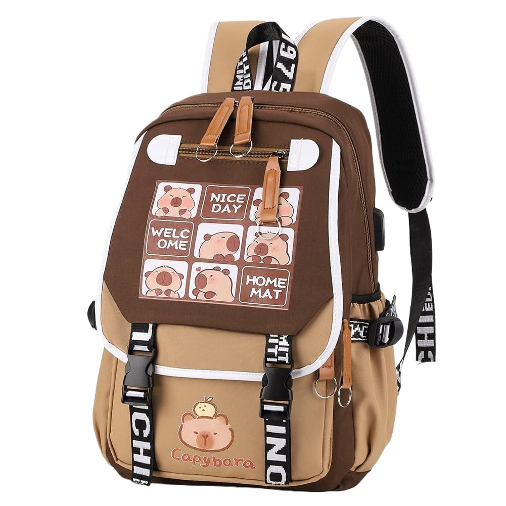 AEVOS Cute Capybara Backpack - Funny Cartoon Kawaii Stitch Capybara ...