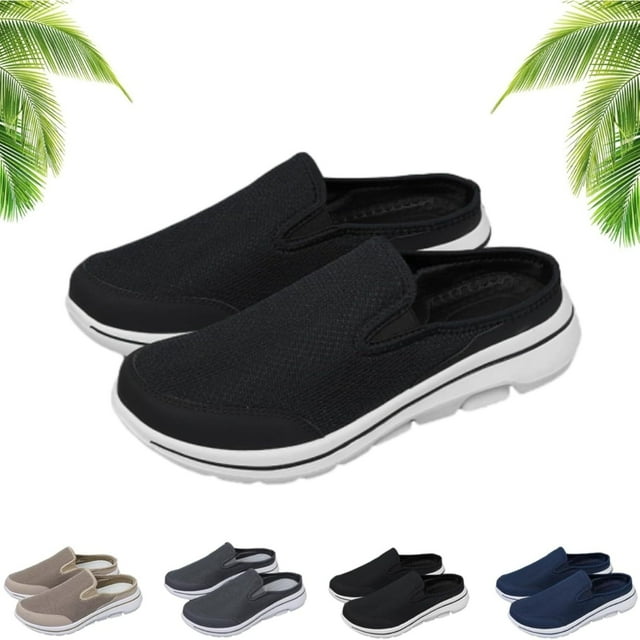 mens slip on backless sneakers