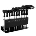 thumbnail image 1 of AEVXKHI 10 Piece T-Handle Allen Wrench Set, 2mm-10mm Metric Hex Keys Wrench, Long Arm Allen Key Set for Basic Home Repair and Mechanical Maintenance with Storage Rack, 1 of 10