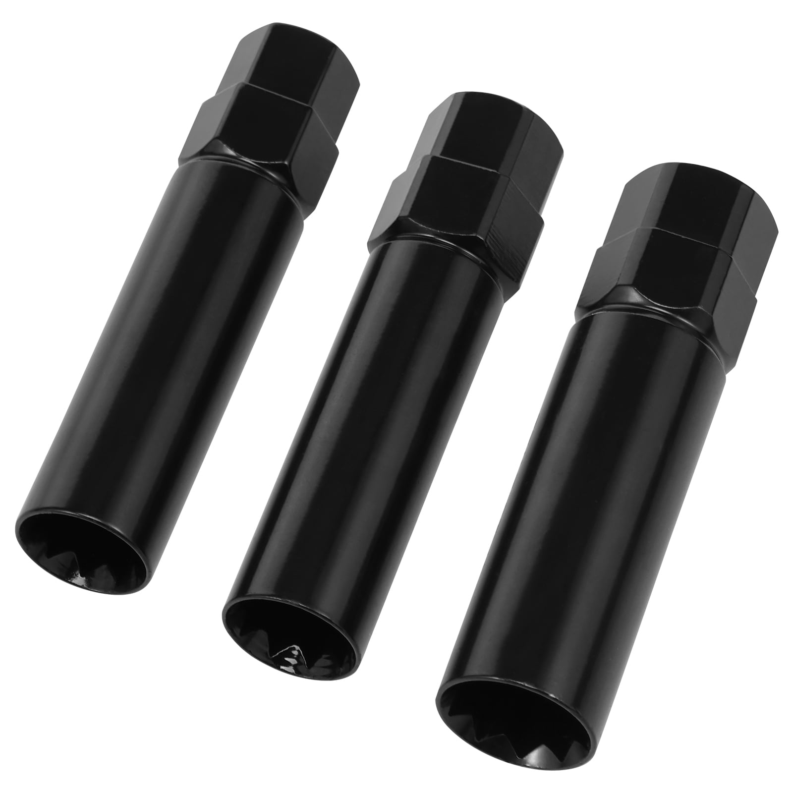 AEVXKHI 10 Spline Lug Nut Key Set, 3 Pack 10 Point Lug Nut Removal Socket for Wheel Nuts and Lug Bolts, TA20-17/19, TA20-19/21, TA23-21/22, Passenger Car/SUV/Truck Hex Drive, Alloy Steel