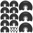 thumbnail image 1 of AEVXKHI 12PCS Oscillating Saw Blades Set, 3-1/2inch Semicircular Saw Blade, 12PCS Multitool Blades, Quick Release Oscillating Blades with 6 Gasket Adapter for Wood Soft Metal Plastic, 1 of 11