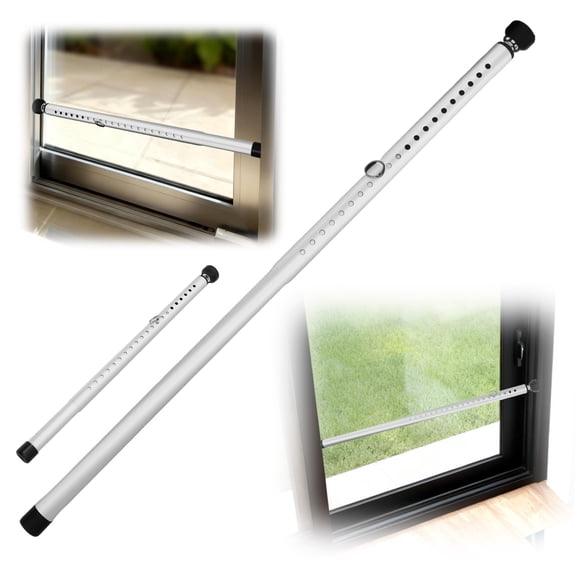 AEVXKHI 1PC Sliding Door Security Bar, 17-53.5inch Adjustable Window Security Bar with Rubber Tips, Heavy Duty Sliding Patio Door Security Bar,for Home Apartment Travel
