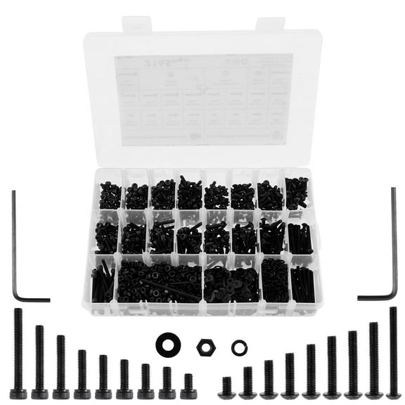AEVXKHI 2167PCS M3 Screw Kits, Metric Screw Assortment Kit with Hexagonal Wrench Nut and Washer, for 3D Printing Machinery Household Appliance