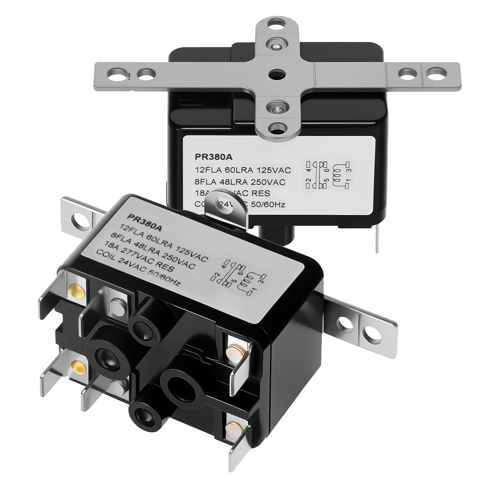 AEVXKHI 2PCS 24V Fan Relay 90-380 AC Fan Relay, AC Switch SPST for Fan ...
