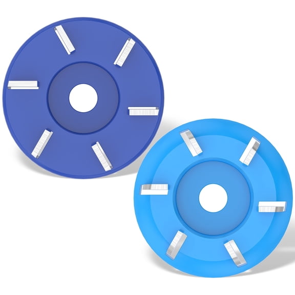 AEVXKHI 2PCS Angle Grinder Wood Carving Disc Set, Carbon Steel 6 Teeth Wood Grinding Shaping Disc, Woodworking Tool for Furniture Repairs