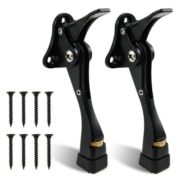 AEVXKHI 2PCS Door Stopper One Touch Kickdown Door Stops Height Adjustable Door Kickstand Stopper Wear Resistant Door Holder Stopper with Rubber Ring Practical Door Holder