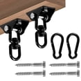 thumbnail image 1 of AEVXKHI 2PCS Hammock Hanging Kit, Hanging Chair Hardware 360° Rotating 1100LB Capacity Hammock Hooks, Hammock Chair Hanging Kit & Swing Ceiling Hook Snap for Hammock Chair, Seat, Tree, Yoga, Gym, 1 of 10