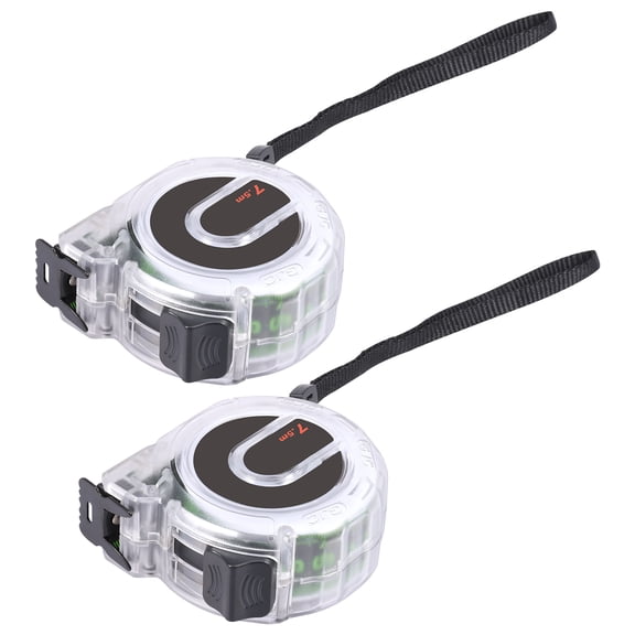 AEVXKHI 2PCS Metal Retractable Measuring Tape Double Sided Graduated High Precision Self Lock Tape Measure for Interior Decoration Woodworking Industrial Application