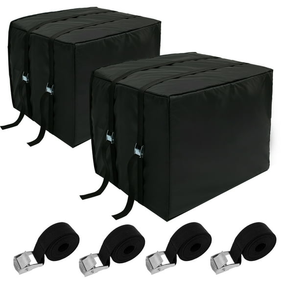 AEVXKHI 2PCS Window Air Conditioner Cover, Waterproof Outdoor Air Conditioner Cover, Dustproof Insulated Air Conditioner Cover with 3 Layers, Outside Window Unit